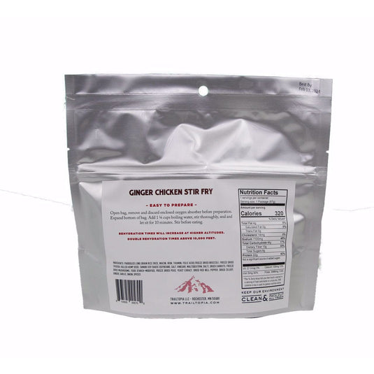 Trailtopia Adventure Food Ginger Chicken Stir Fry - SINGLE SERVE - GF