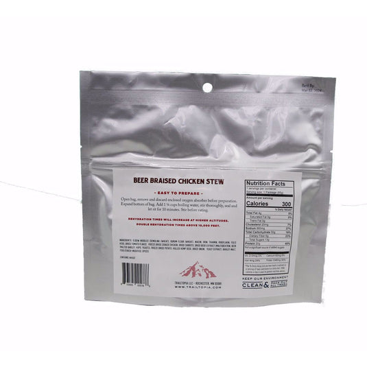 Trailtopia Adventure Food Beer Braised Chicken Stew - SINGLE SERVE