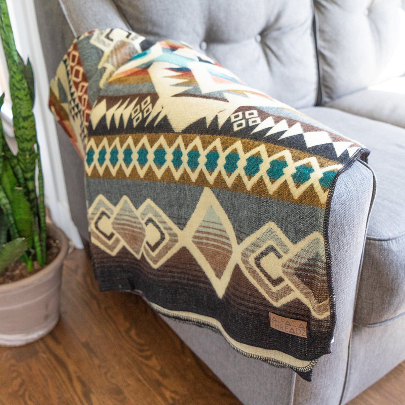 Load image into Gallery viewer, Andean Alpaca Wool Blanket - Inca by Alpaca Threadz