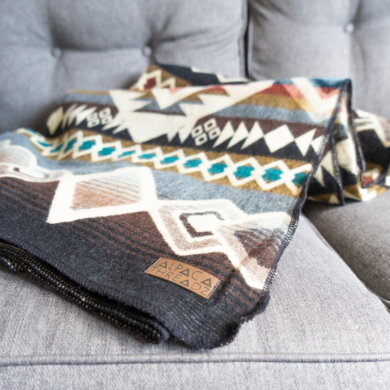 Load image into Gallery viewer, Andean Alpaca Wool Blanket - Inca by Alpaca Threadz