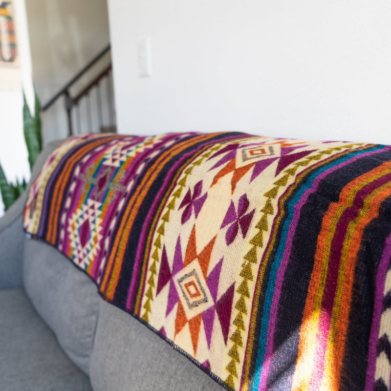 Load image into Gallery viewer, Andean Alpaca Wool Blanket - Amethyst by Alpaca Threadz
