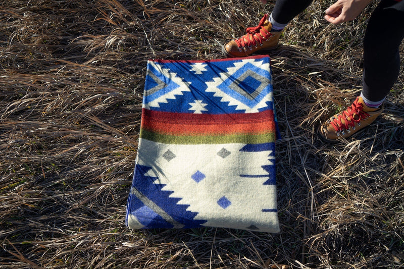 Load image into Gallery viewer, Andean Alpaca Wool Blanket - Ocean Breeze by Alpaca Threadz