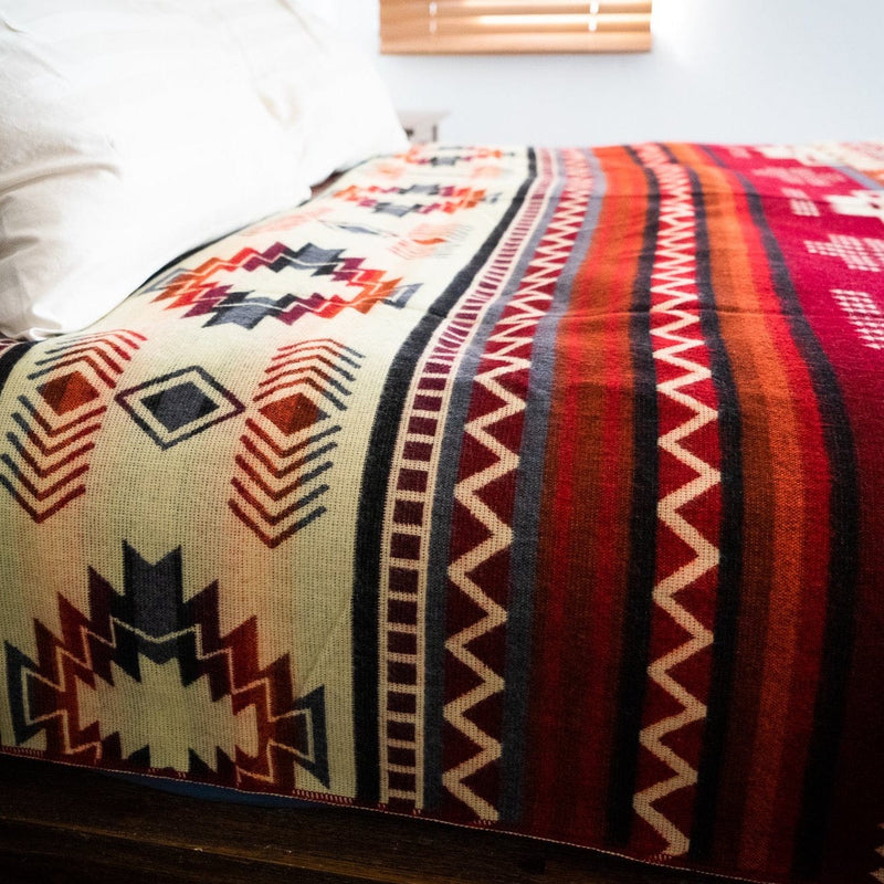 Load image into Gallery viewer, Andean Alpaca Wool Blanket - Wildfire by Alpaca Threadz