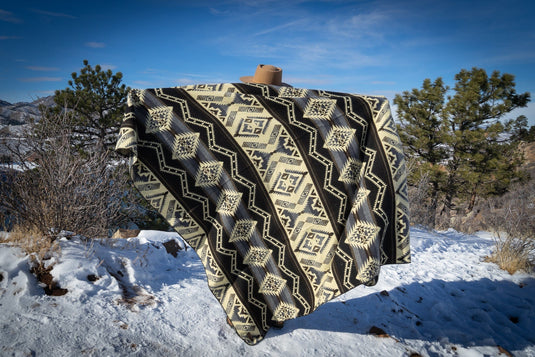 Andean Alpaca Wool Blanket - Slate by Alpaca Threadz