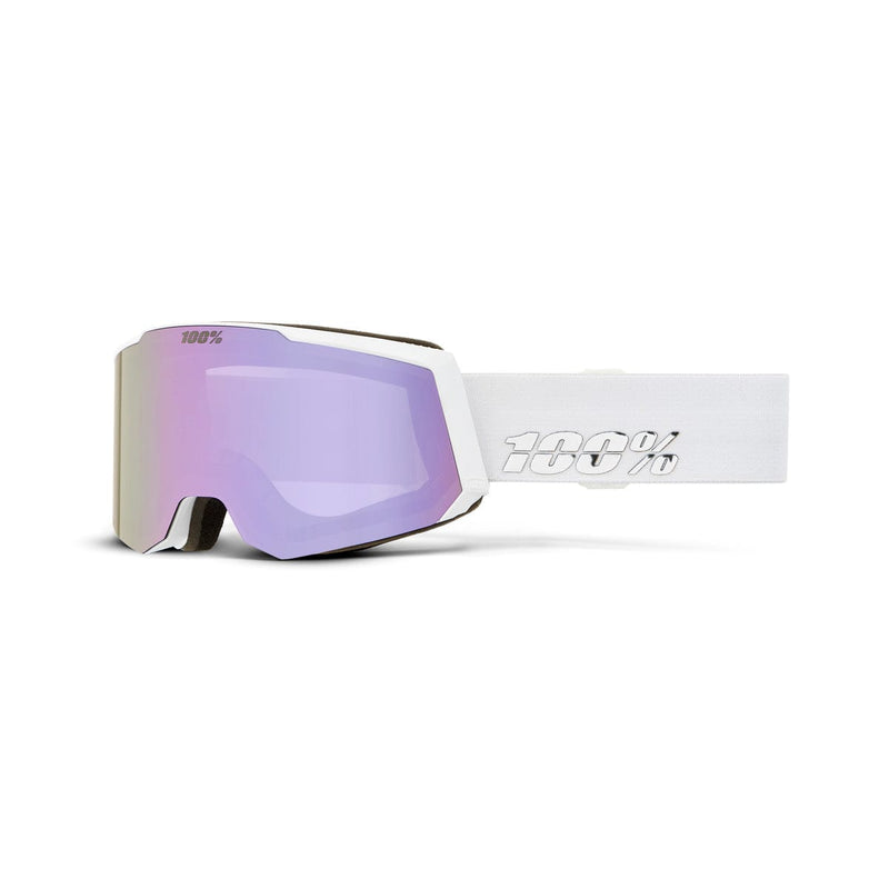 Load image into Gallery viewer, 100% SNOWCRAFT S HiPER Goggle White/Lavender - Mirror Lavender Lens