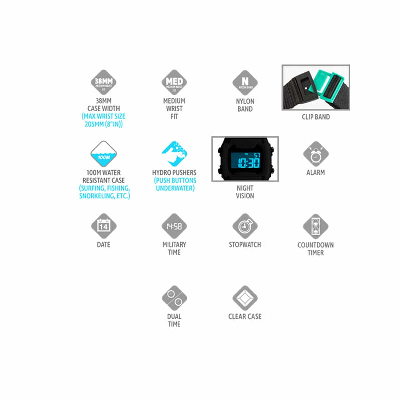 Load image into Gallery viewer, Freestyle Shark Classic Clip Black Neon 3.0 Watch