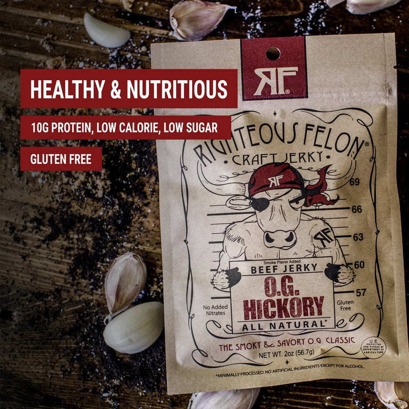 Load image into Gallery viewer, Righteous Felon O.G. Hickory Beef Jerky