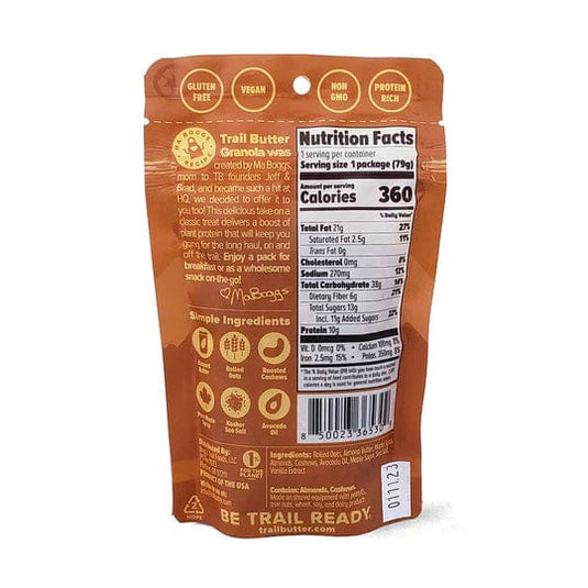 Trail Butter Maple Syrup & Sea Salt Almond Butter Granola - Lil' Crunch 2.8 oz Bag