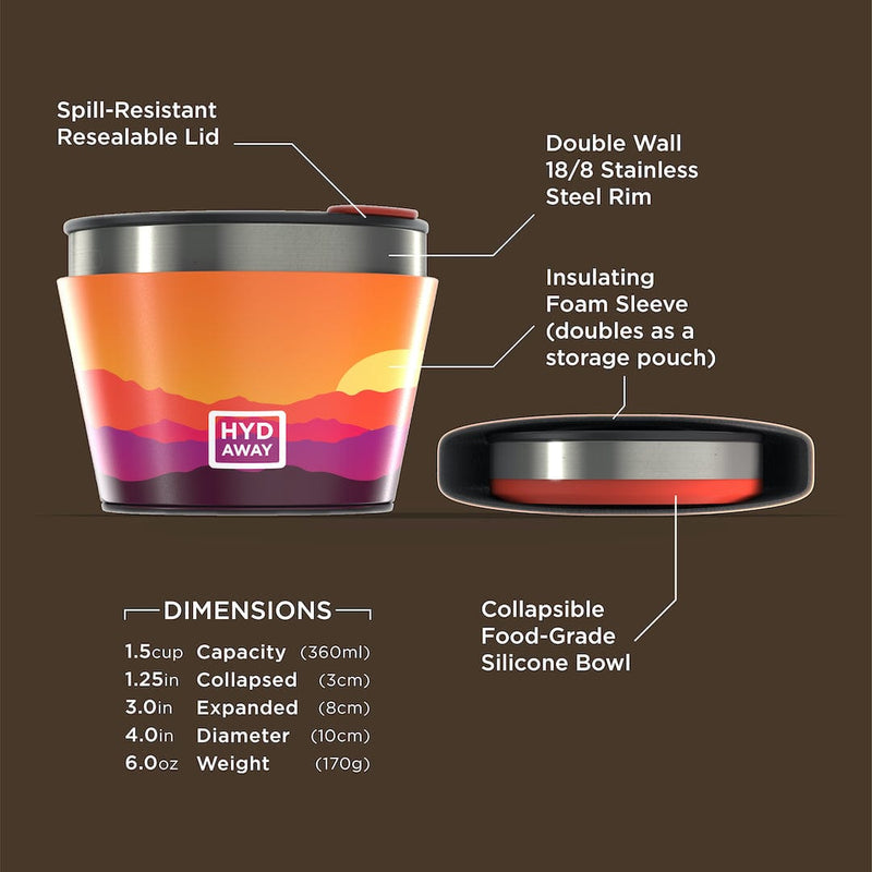 Load image into Gallery viewer, Collapsible Insulated Bowl | 1.5-Cup by HYDAWAY