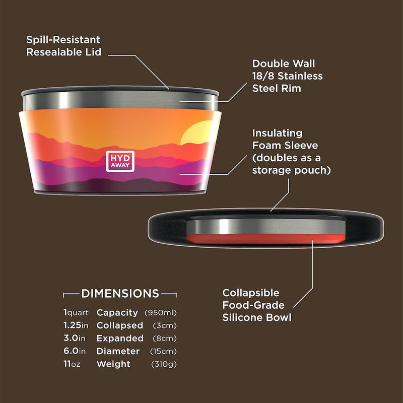 Load image into Gallery viewer, Collapsible Insulated Bowl | 1-Quart by HYDAWAY