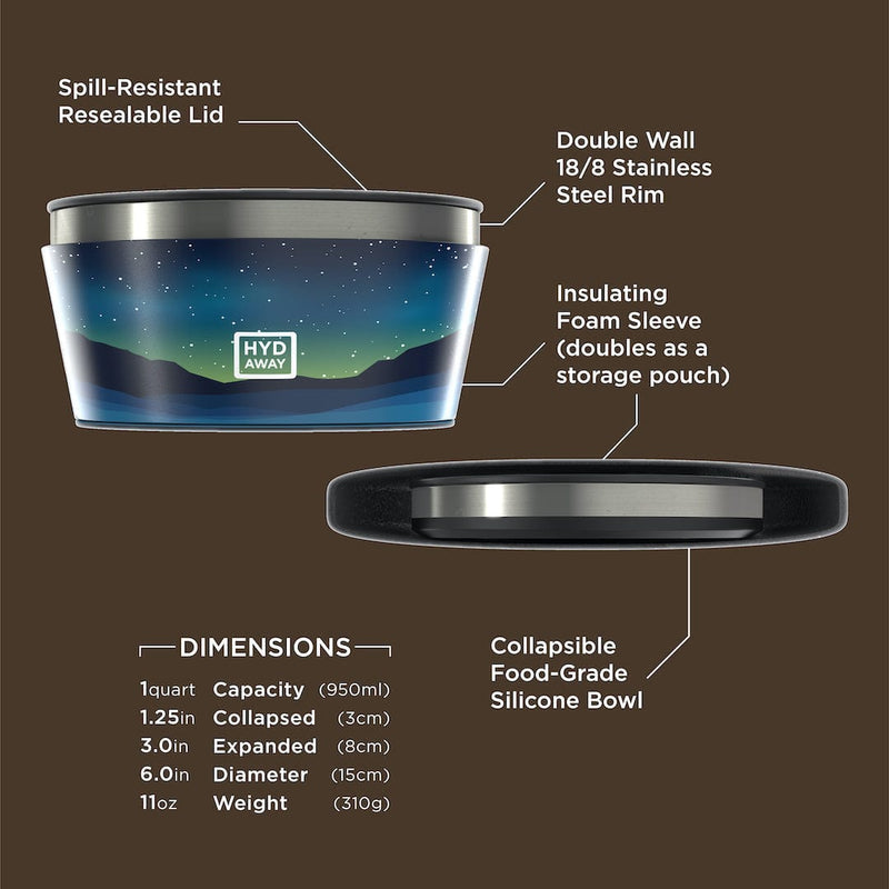 Load image into Gallery viewer, Collapsible Insulated Bowl | 1-Quart by HYDAWAY