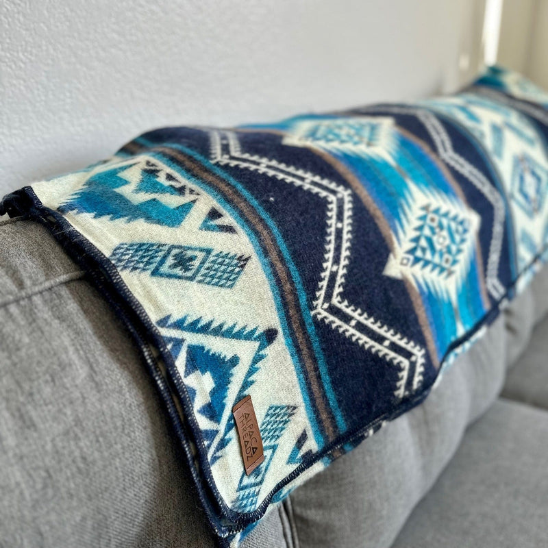 Load image into Gallery viewer, Andean Alpaca Wool Blanket - Cobalt Blue by Alpaca Threadz