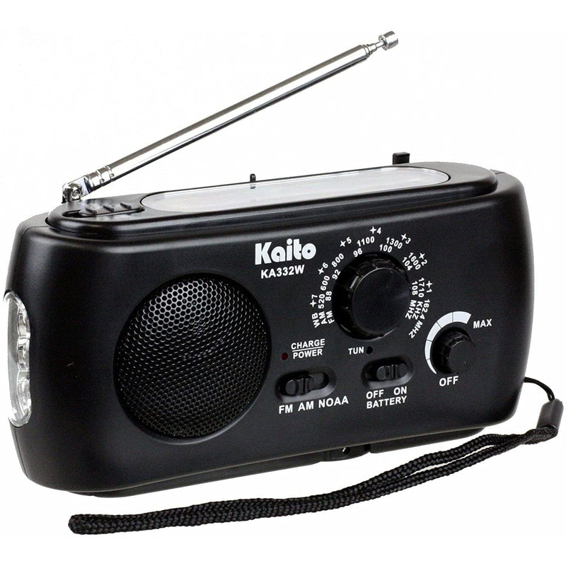 Load image into Gallery viewer, Kaito KA332W Portable Hand Crank Solar AM/FM NOAA Weather Radio