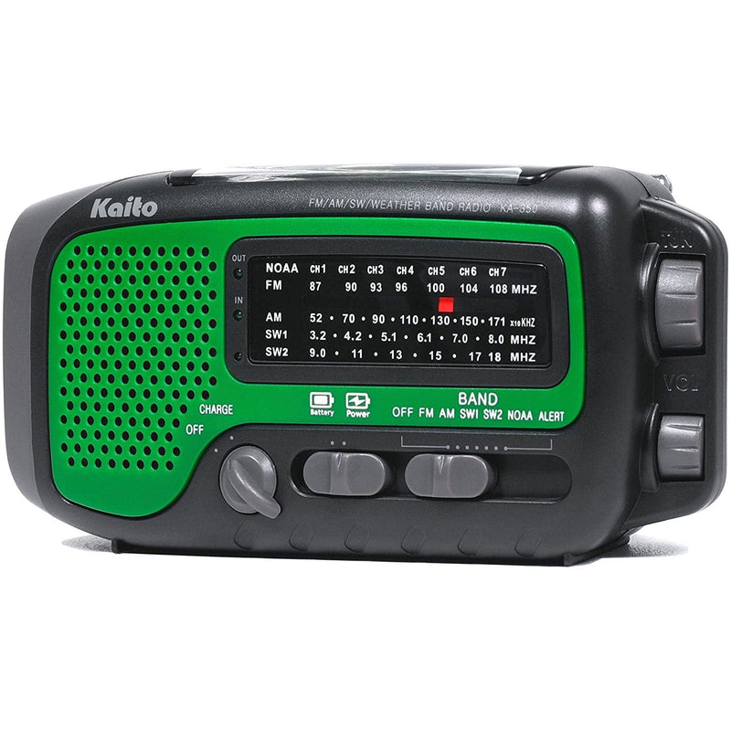 Load image into Gallery viewer, Kaito KA350 Voyager Trek Solar & Hand Crank AM/FM/SW NOAA Weather Radio
