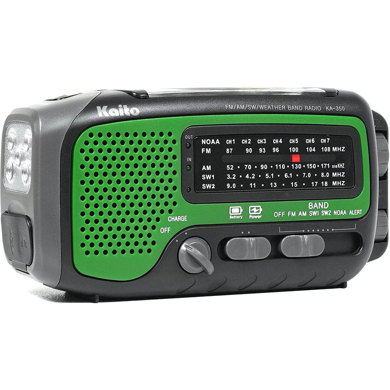 Load image into Gallery viewer, Kaito KA350 Voyager Trek Solar & Hand Crank AM/FM/SW NOAA Weather Radio