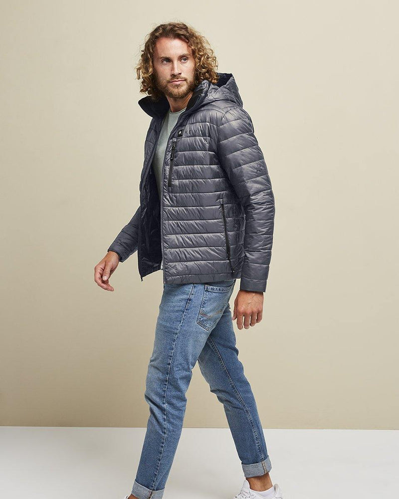 Load image into Gallery viewer, Phantom Men’s Heated Jacket Grey by Kelvin Coats