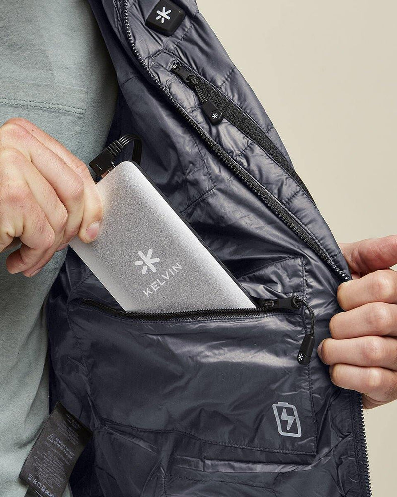 Load image into Gallery viewer, Phantom Men’s Heated Jacket Grey by Kelvin Coats