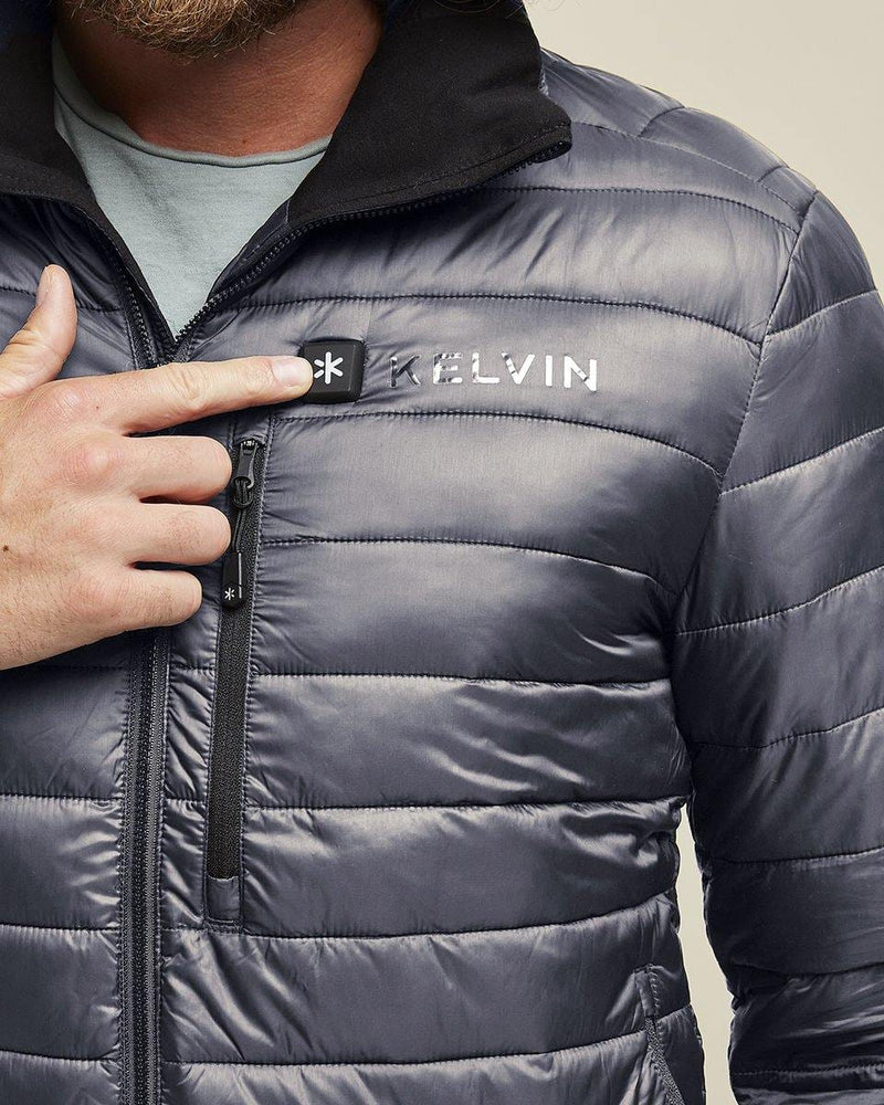 Load image into Gallery viewer, Phantom Men’s Heated Jacket Grey by Kelvin Coats