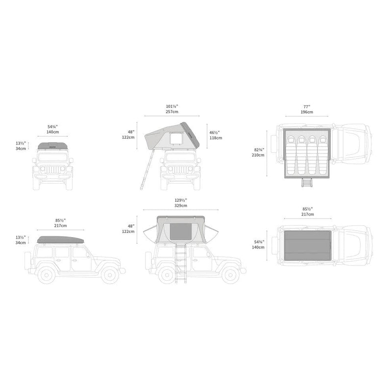 Load image into Gallery viewer, iKamper Skycamp 3.0 Rooftop Tent - Rocky Black Shell