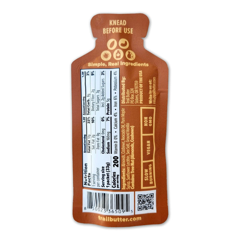 Load image into Gallery viewer, Trail Butter Maple Syrup & Sea Salt Almond Cashew - 1.15oz Packet