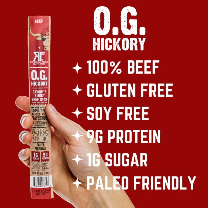 Load image into Gallery viewer, Righteous Felon O.G. Hickory Beef Stick