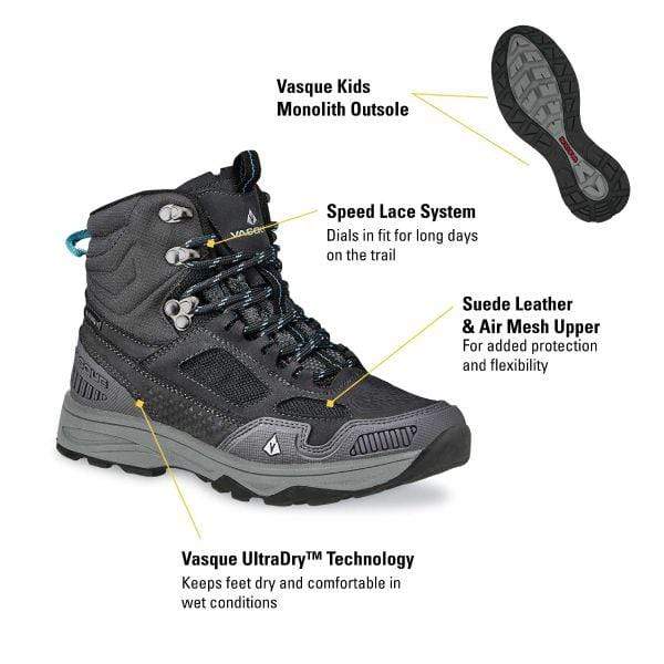 Load image into Gallery viewer, Vasque Breeze AT UltraDry Waterproof Hiking Boot - Kids