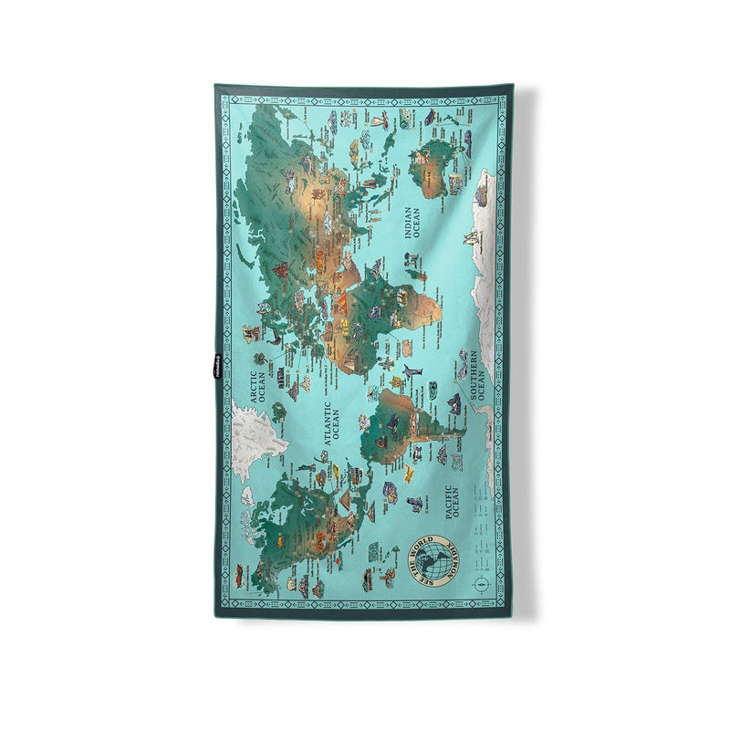 Load image into Gallery viewer, Nomadix Ultralight Towel: World Map
