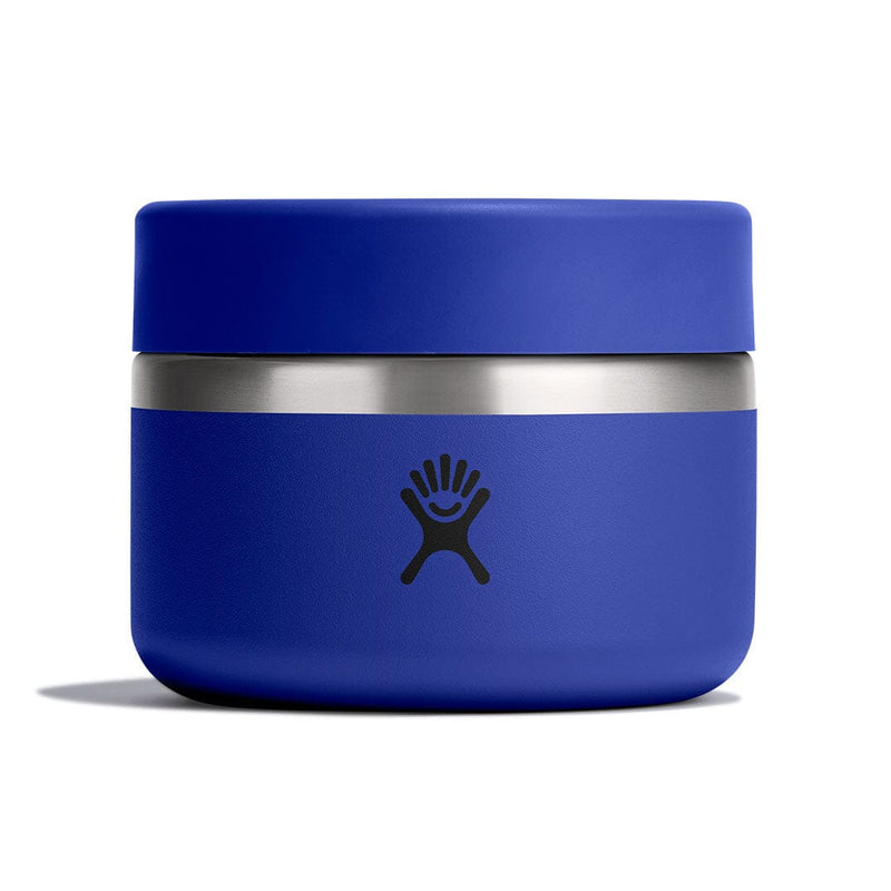 Load image into Gallery viewer, Blue thermos with silver base on a white background