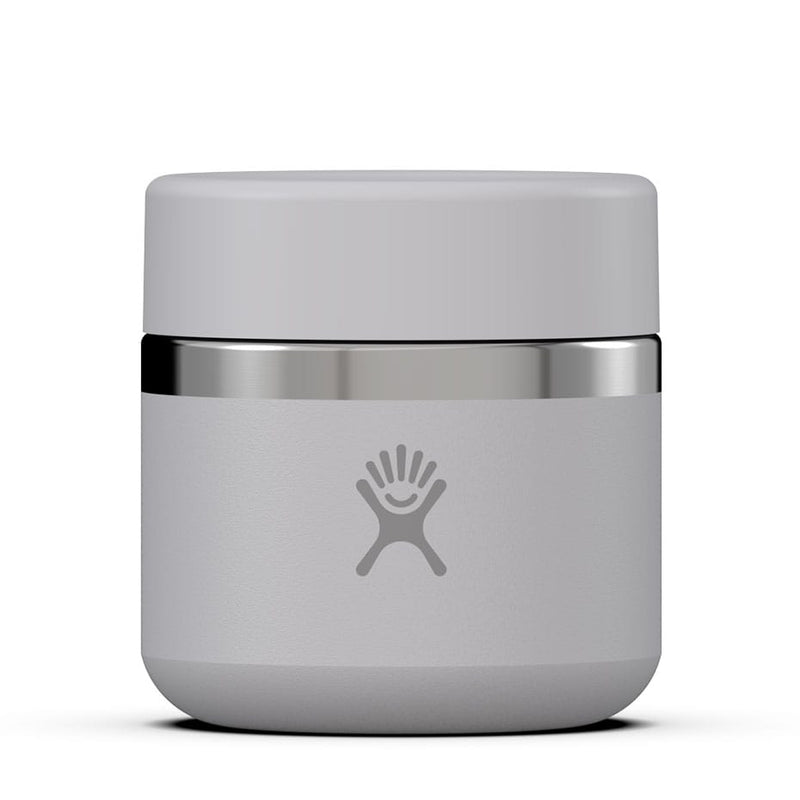 Load image into Gallery viewer, Gray insulated food jar with silver lid on a white background