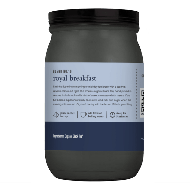 Load image into Gallery viewer, Organic Royal Breakfast Black Tea, Full Leaf, in Pyramid Tea Bags by Paromi Tea