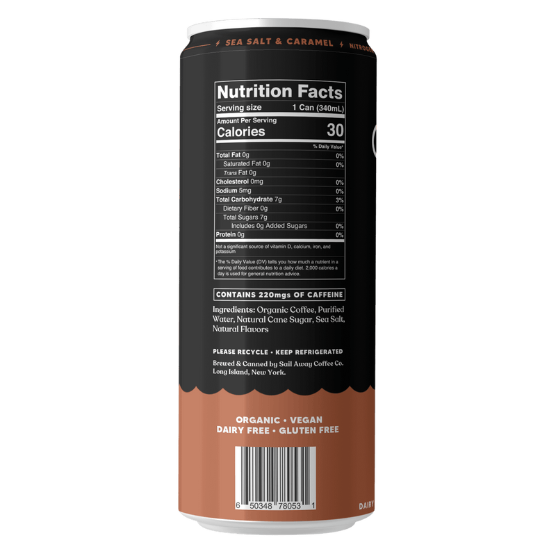Load image into Gallery viewer, Nitro Cold Brew Coffee (Sea Salt & Caramel) by Sail Away Coffee Co.