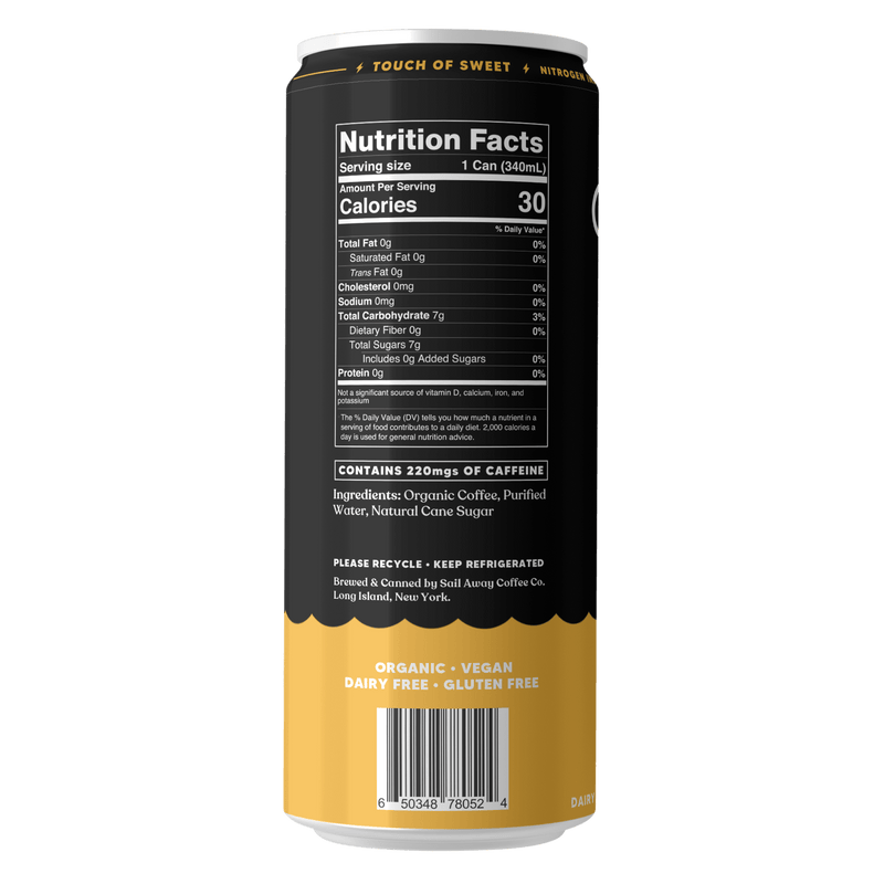 Load image into Gallery viewer, Nitro Cold Brew Coffee (Touch Of Sweet) by Sail Away Coffee Co.