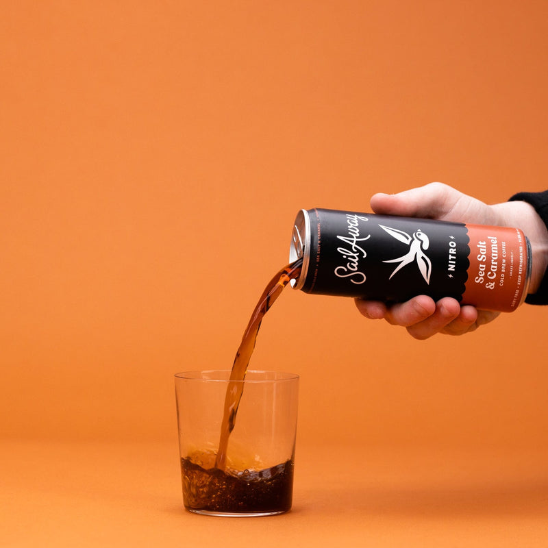 Load image into Gallery viewer, Nitro Cold Brew Coffee (Sea Salt & Caramel) by Sail Away Coffee Co.