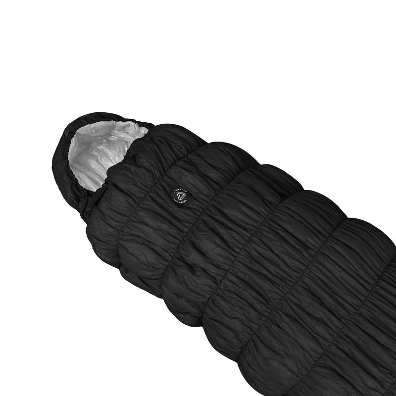 Load image into Gallery viewer, Goose Down Sleeping Bag Grey, lightweight, waterproof, 20D nylon, white goose down filling, versatile for outdoor adventures.