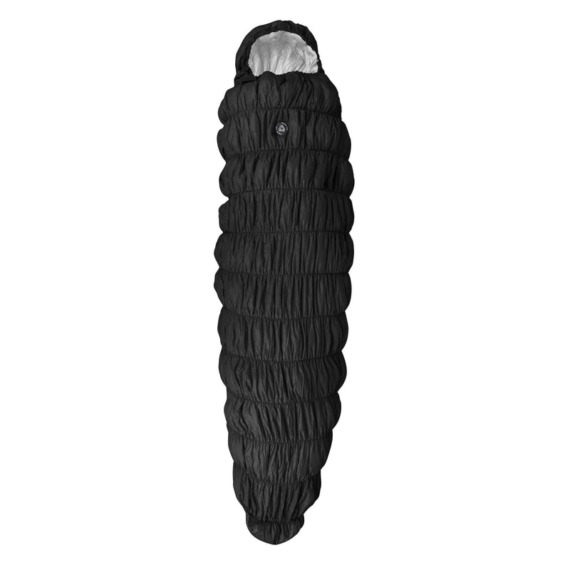 Load image into Gallery viewer, Goose down sleeping bag in grey, lightweight waterproof design, ideal for outdoor adventures with superior insulation.