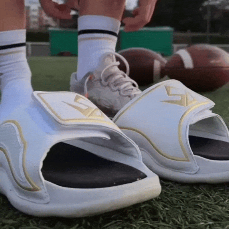 Load image into Gallery viewer, Womens Luxe Sports Recovery Slides Motherland By Tronus Footwear