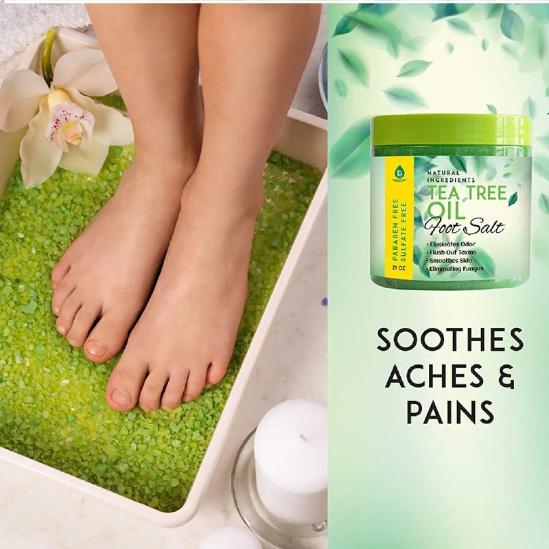 Load image into Gallery viewer, Tea Tree Oil Foot Salt 10 Oz by Pursonic