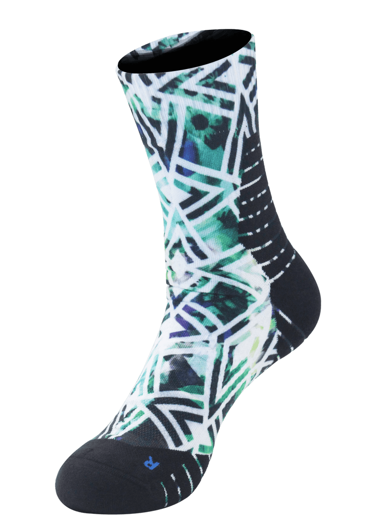 Load image into Gallery viewer, Multicolor Yatta Life Ultimate Unisex Waterproof Socks with bamboo rayon, nylon, and elastic, over ankle length.