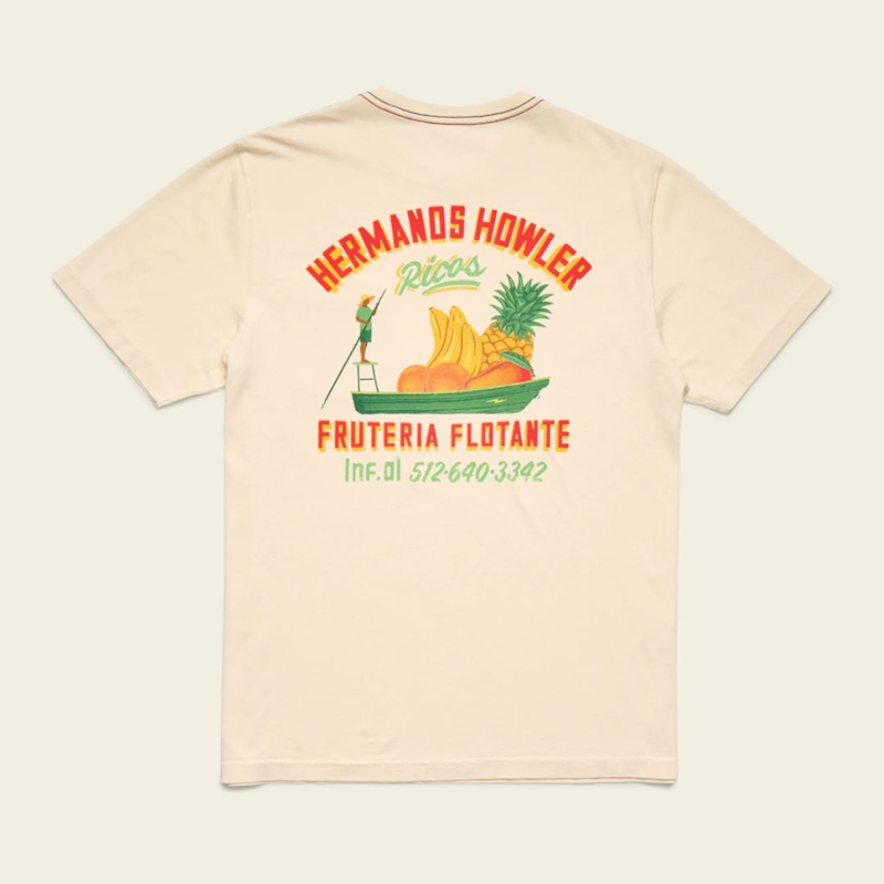 Load image into Gallery viewer, Howler Brothers Cotton Pocket T-Shirt - Fruteria Flotante: Natural
