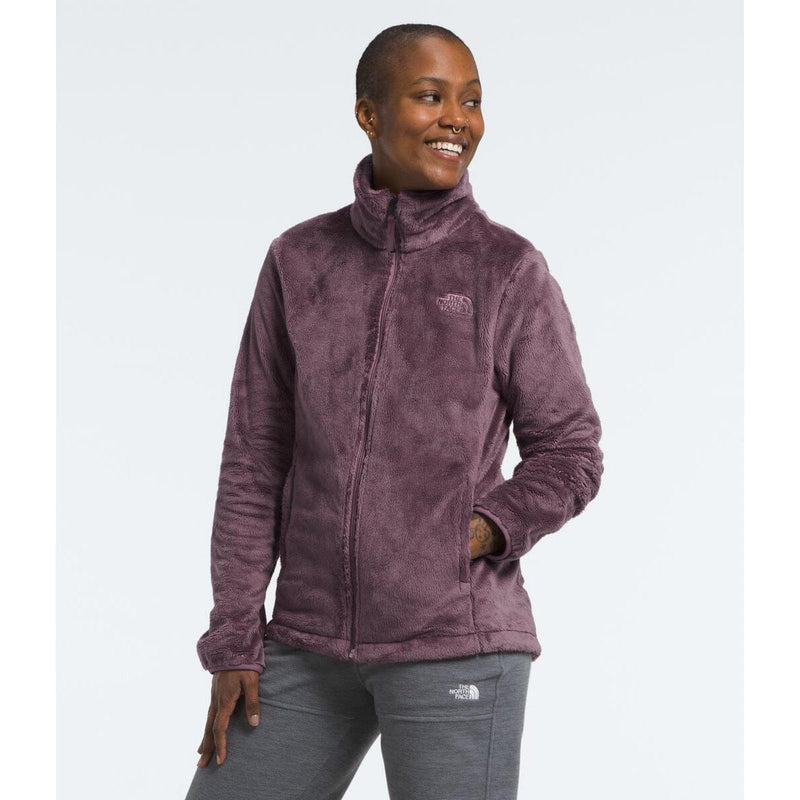 Load image into Gallery viewer, Woman wearing a purple fleece jacket with a white background