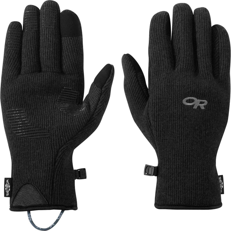 Load image into Gallery viewer, Pair of black gloves with a brand logo on a white background
