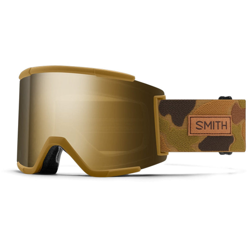Load image into Gallery viewer, Smith Squad XL Coyote Pow Hunter/ChromaPop Sun Black Gold Mirror/Chromapop Storm Blue Sensor Mirror Snow Goggles