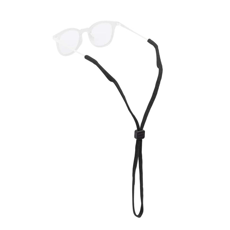 Load image into Gallery viewer, White sunglasses with a black cord on a white background
