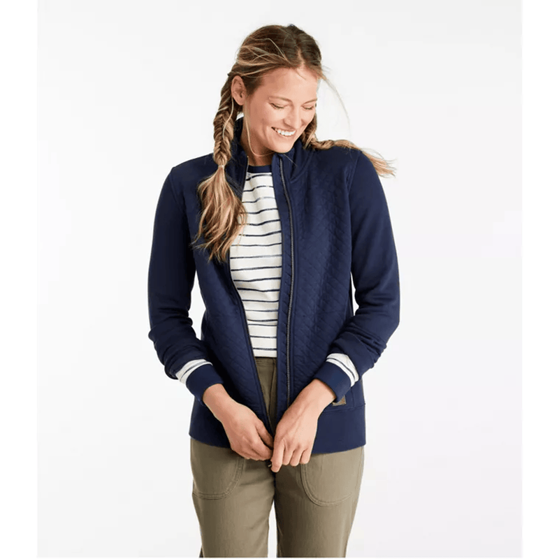 Load image into Gallery viewer, L.L. Bean Quilted Full-Zip Sweatshirt Women's Regular