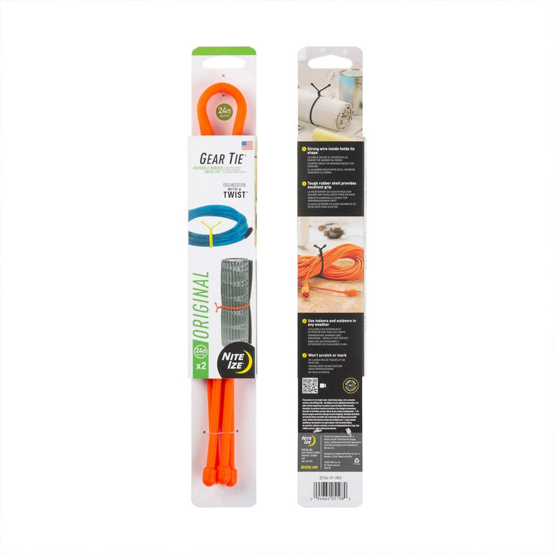 Load image into Gallery viewer, Nite Ize Gear Tie Reusable Rubber Twist Tie 24 in. - 2 Pack