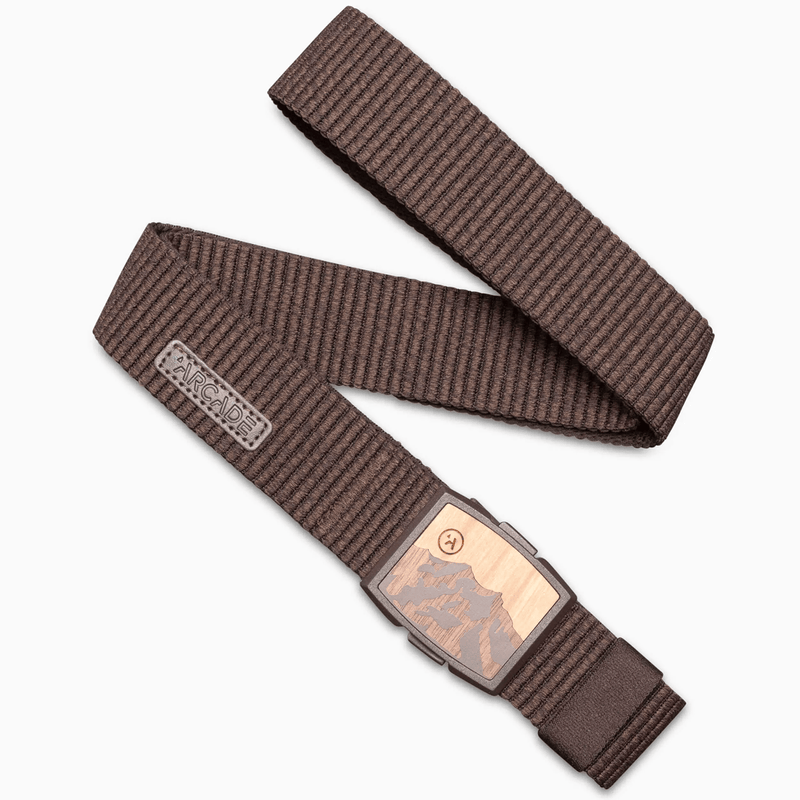 Load image into Gallery viewer, Brown belt with a rose gold buckle on a white background
