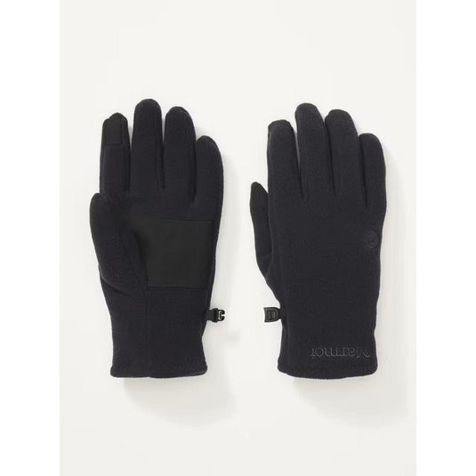 Pair of black gloves on a white background