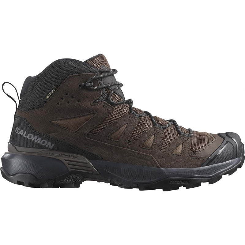 Load image into Gallery viewer, Brown hiking boot with black sole on a white background