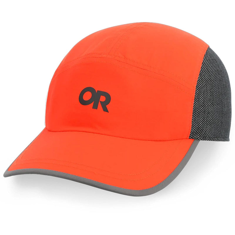 Load image into Gallery viewer, Orange cap with black mesh and 'OR' logo on a white background