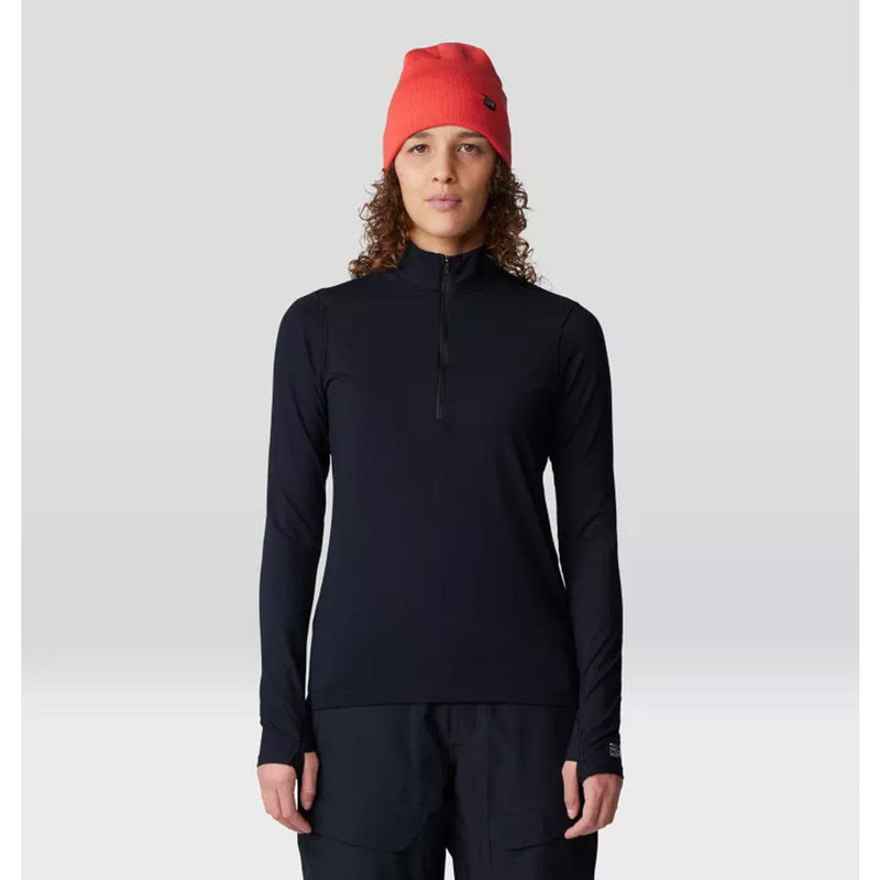 Load image into Gallery viewer, Person wearing a black long-sleeve top and red beanie on a light gray background